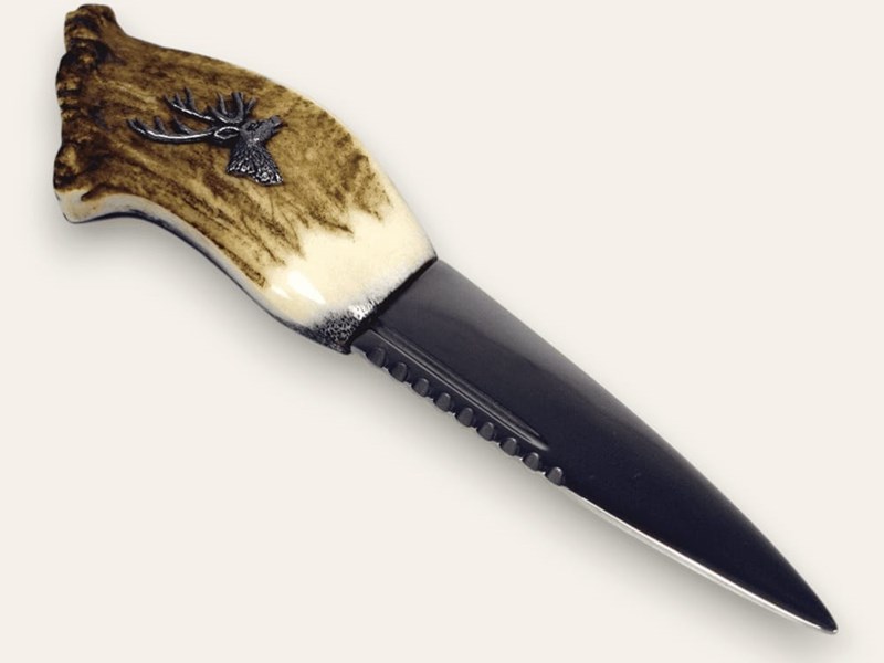 Sgian Dubh - Stag Antler Handle - Deer Head Sgian Dubh - Stag Antler Handle - Deer Head