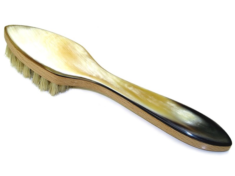 Horn Backed Shoe Polish Applicator - Light Bristles Horn Backed Shoe Polish Applicator - Light Bristles