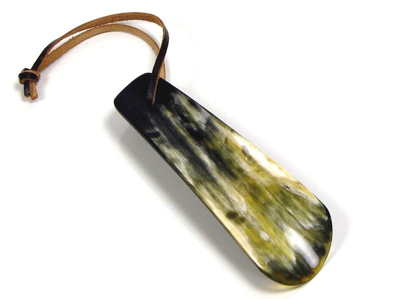 4" Travel Shoehorn with Leather Thong