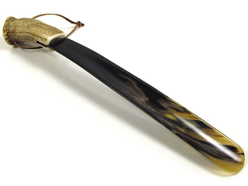 16" Stag Antler Crown Handle Shoehorn