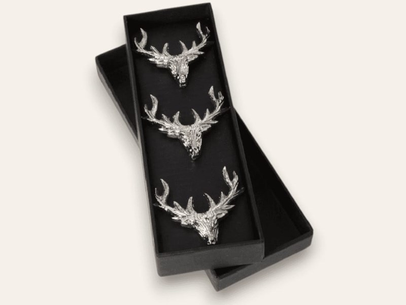 Stag Head Candle Pins - Set of 3 Stag Head Candle Pins - Set of 3