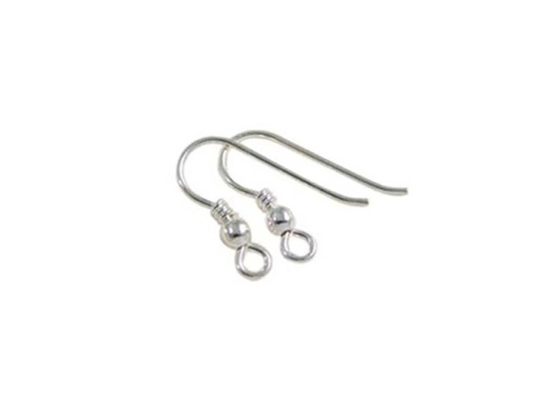 100 x Sterling Silver Fish Hook Earwires 100 x Sterling Silver Fish Hook Earwires