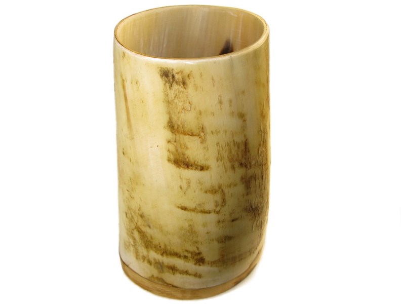 Cow Horn Storage Pot - Rough - Tall