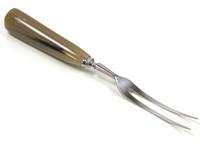 Polished Cow Horn Handle Carver Fork