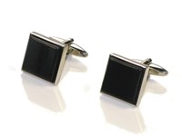 Cufflinks - Square - Cow Horn