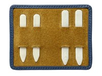Bone Collar Stiffeners with Navy Leather Pouch