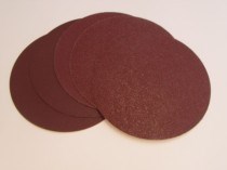 Sticky, or PSA (pressure sensitive adhesive) backed circular abrasive sanding discs from 125mm to 61