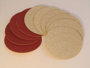 Small Aluminium Oxide Sanding Discs 75mm Velours Backed