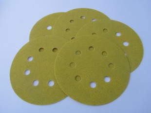 125mm Velours (velcro) Discs 8 Extraction Holes Aluminium Oxide