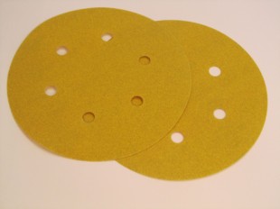150mm Velours Discs 6 Extraction Holes Aluminium Oxide