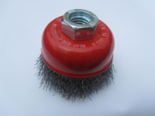 CRIMPED WIRE CUP BRUSH 60MM DIAMETER WITH M14 THREAD FOR GRINDERS