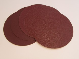150mm Velours Backed Sanding Discs No Extraction Holes Red Aluminium Oxide