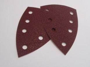 Aluminium Oxide Sanding Triangles 99 X 147mm Velours Backed