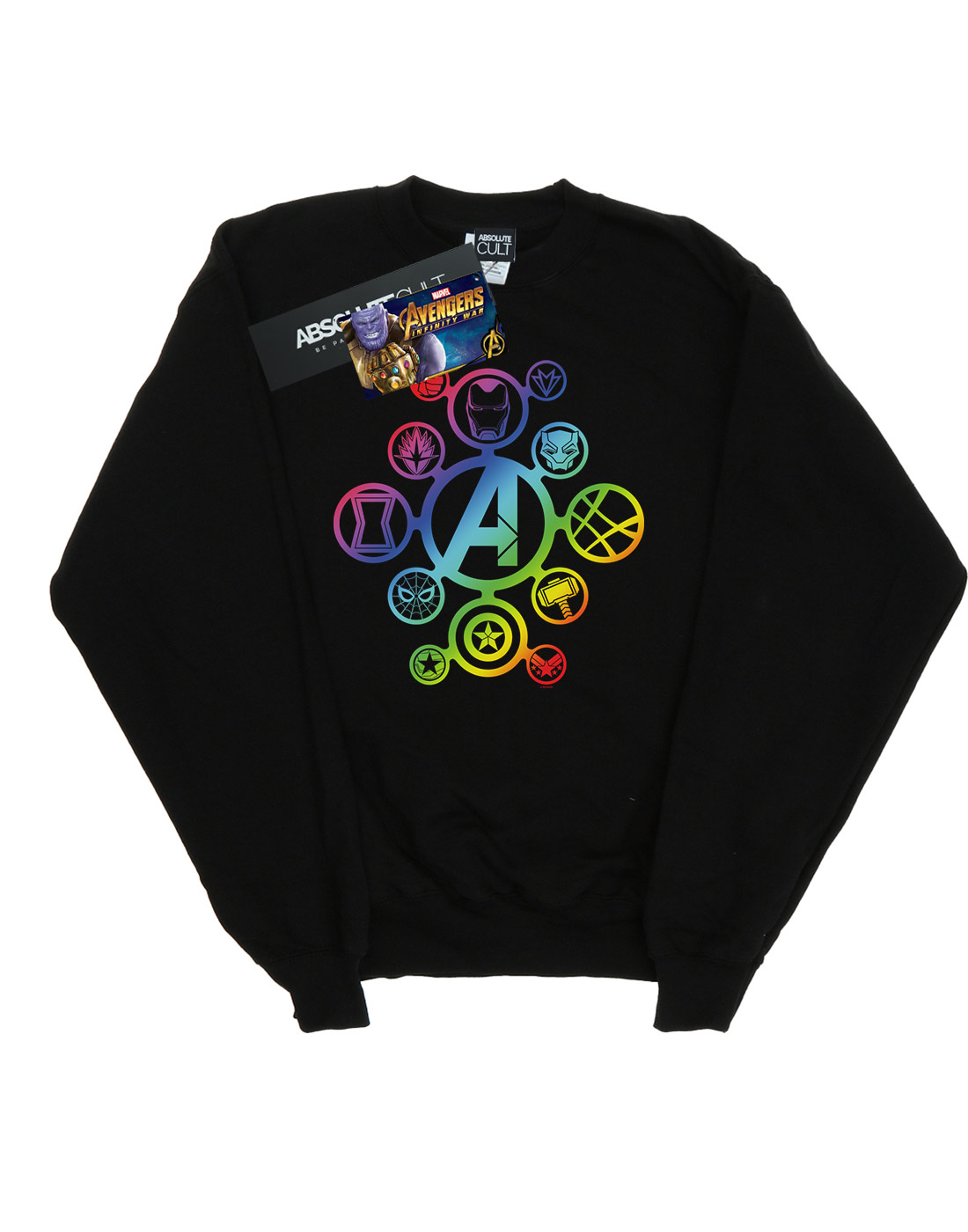 Marvel Girls Avengers Infinity War Rainbow Icons T-Shirt