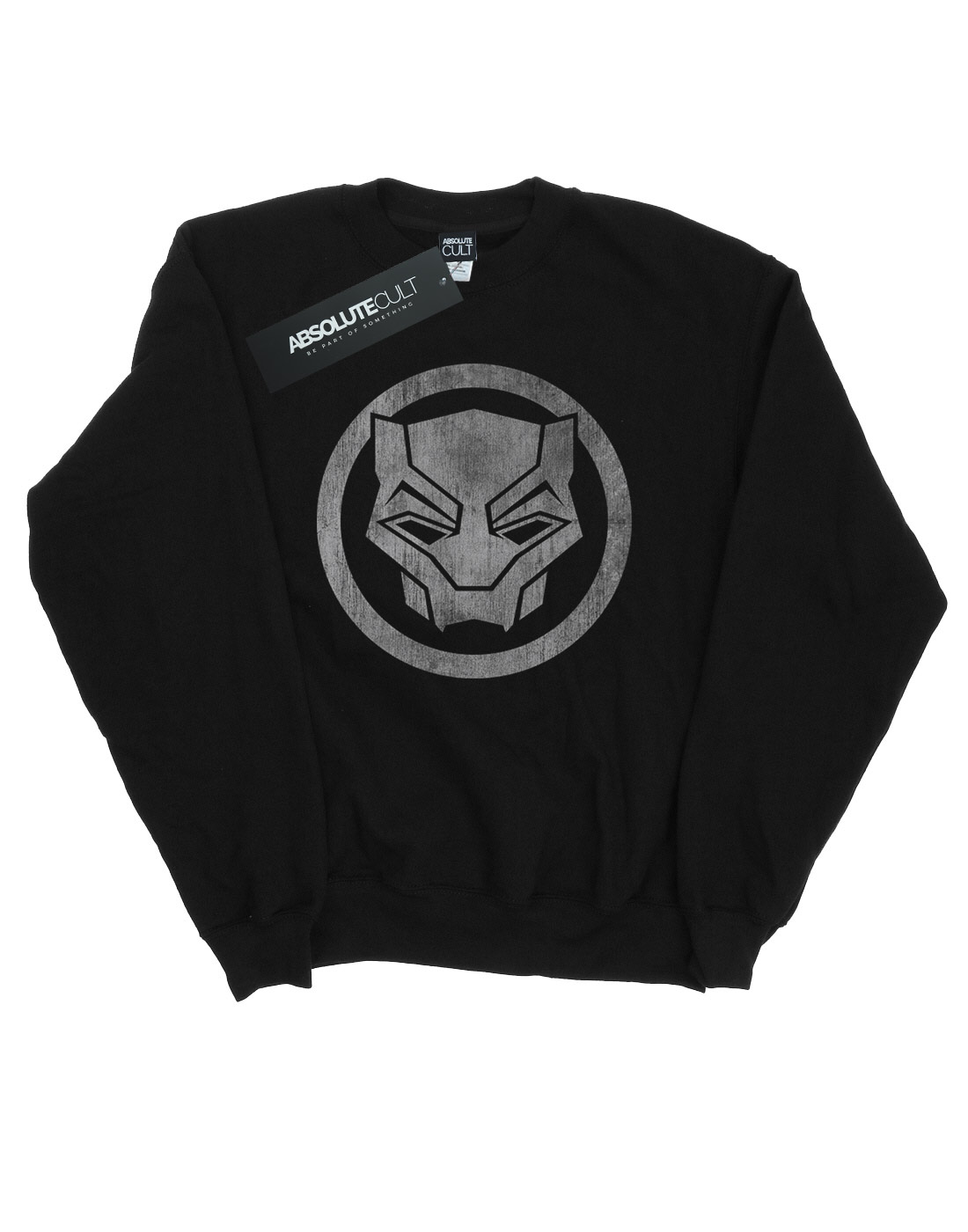 Uomo Black Felpa Distressed Panther Icon Marvel dABSznA