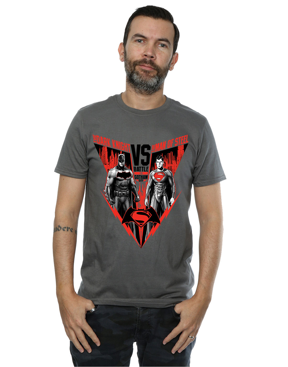 Uomo Batman v Superman Battle Maglietta
