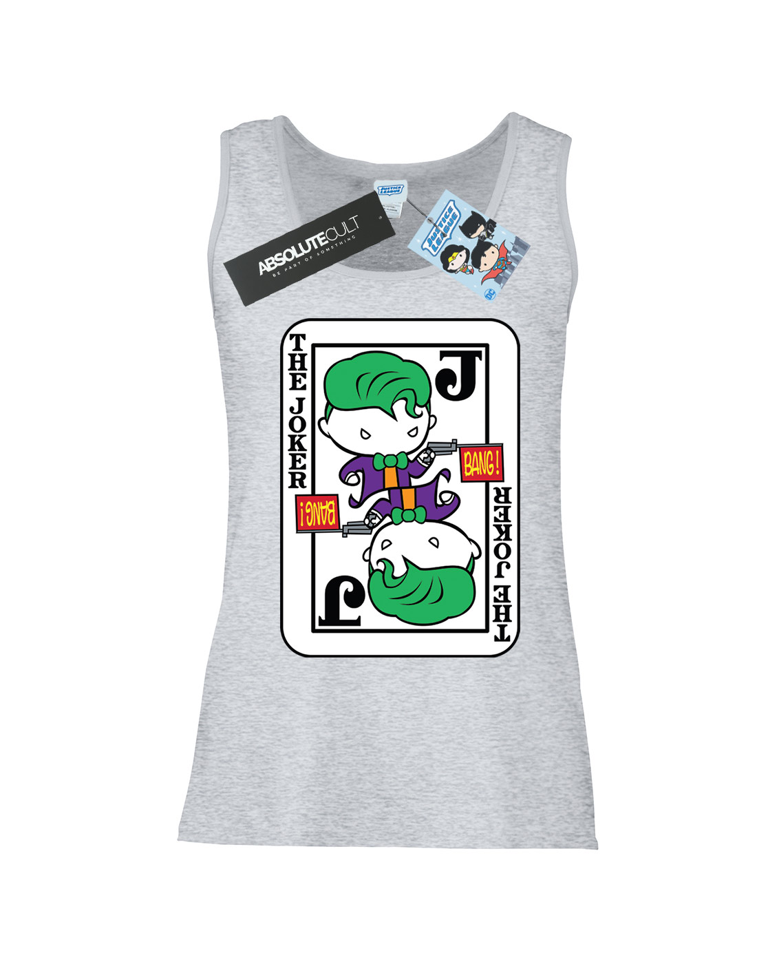 DC Comics Damen Chibi Joker Playing Card Muskelshirt - Bild 11 von 17