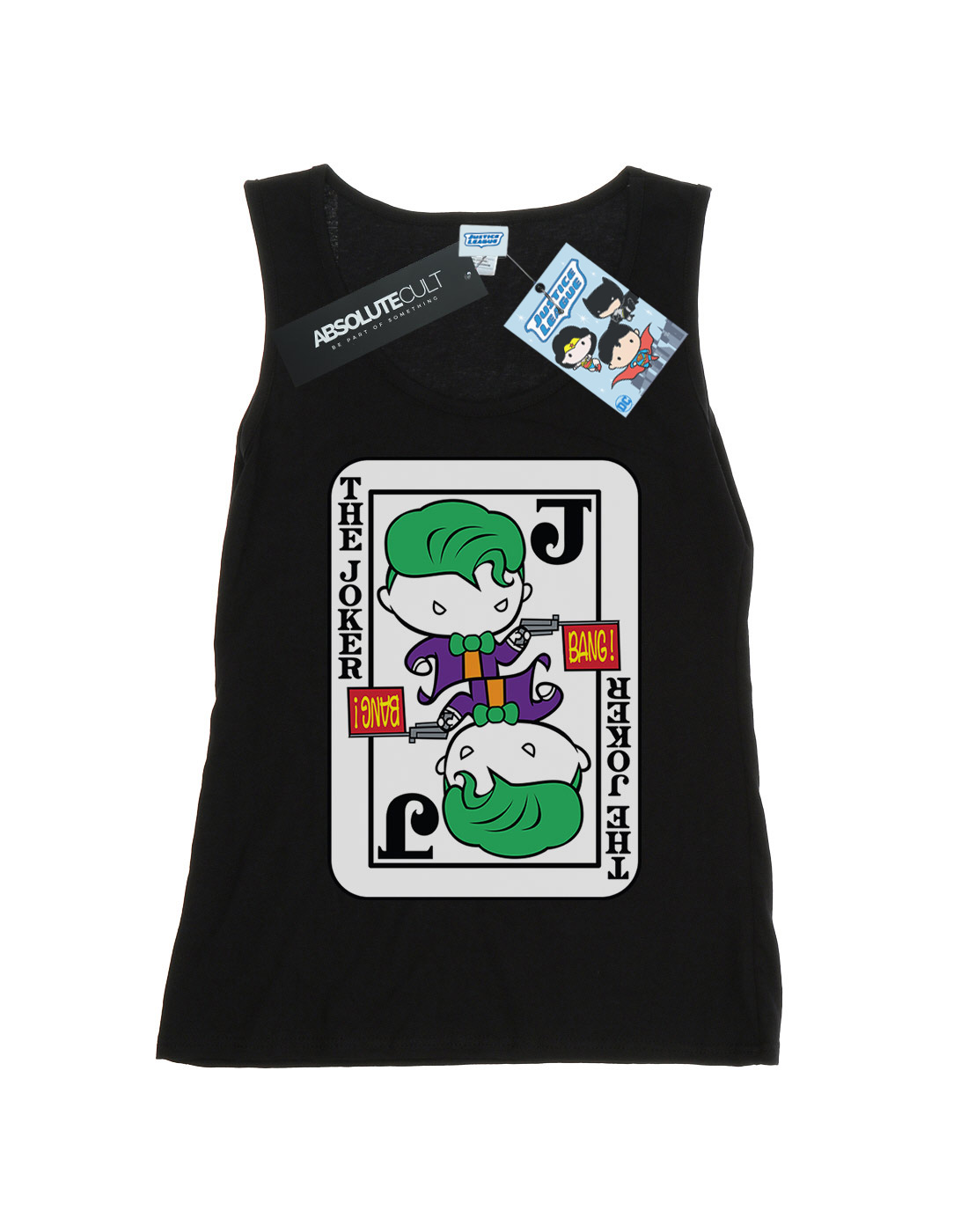 DC Comics Damen Chibi Joker Playing Card Muskelshirt - Bild 7 von 17