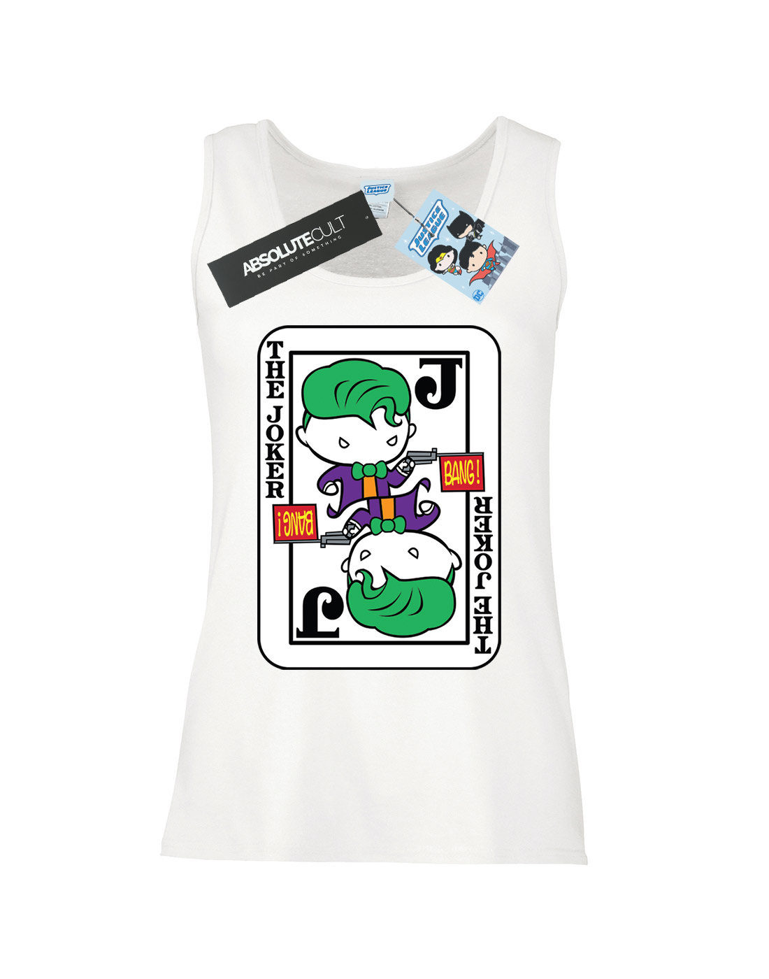 DC Comics Damen Chibi Joker Playing Card Muskelshirt - Bild 15 von 17