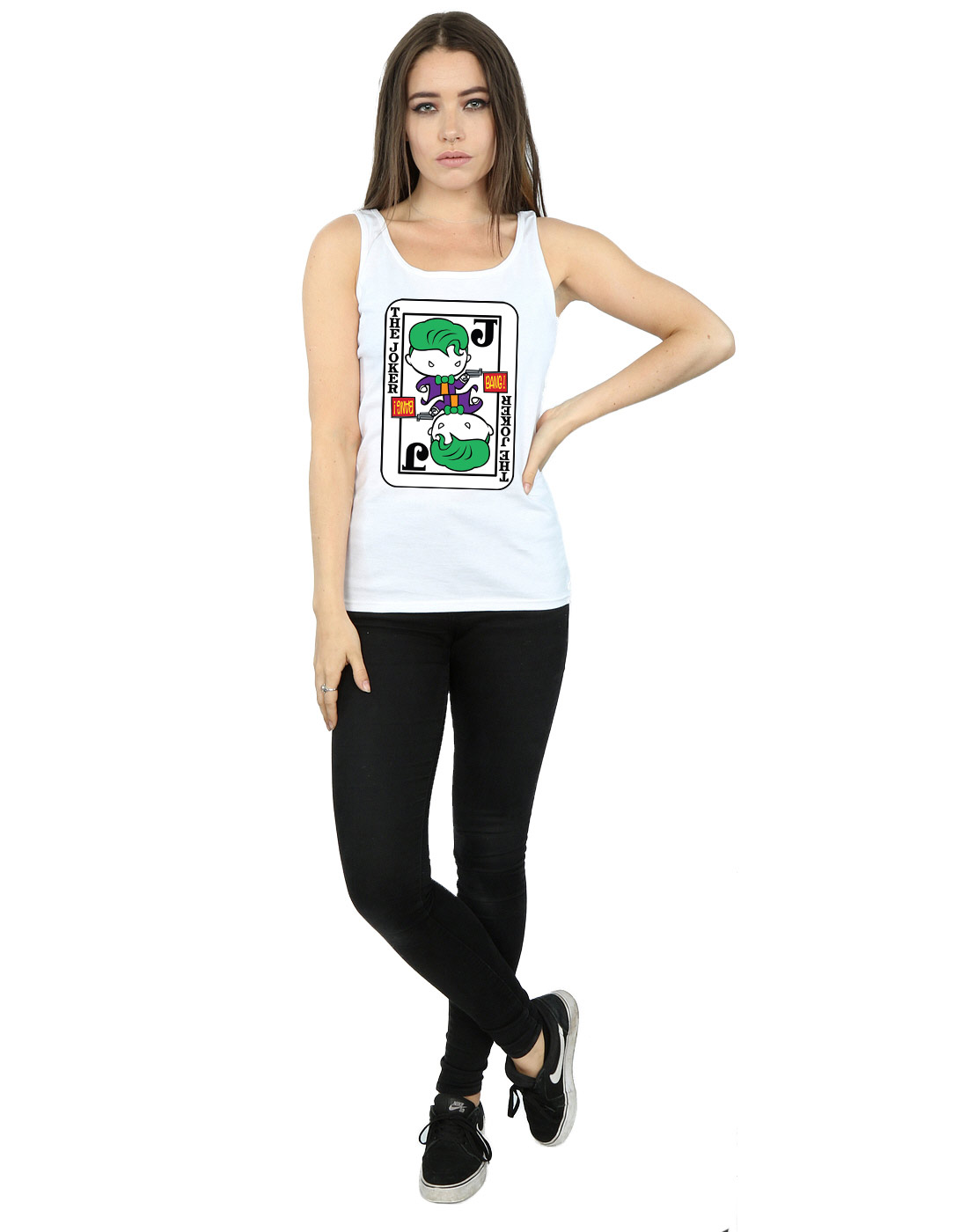 DC Comics Damen Chibi Joker Playing Card Muskelshirt - Bild 17 von 17