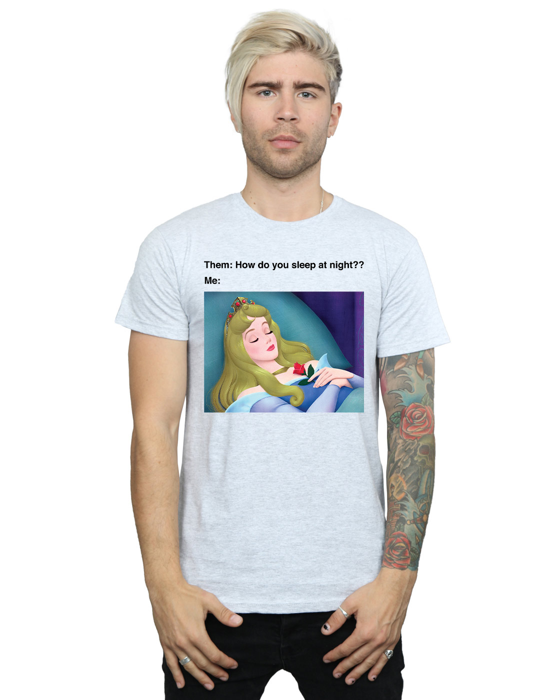 Disney Herren Sleeping Beauty Meme T-Shirt - Bild 10 von 17