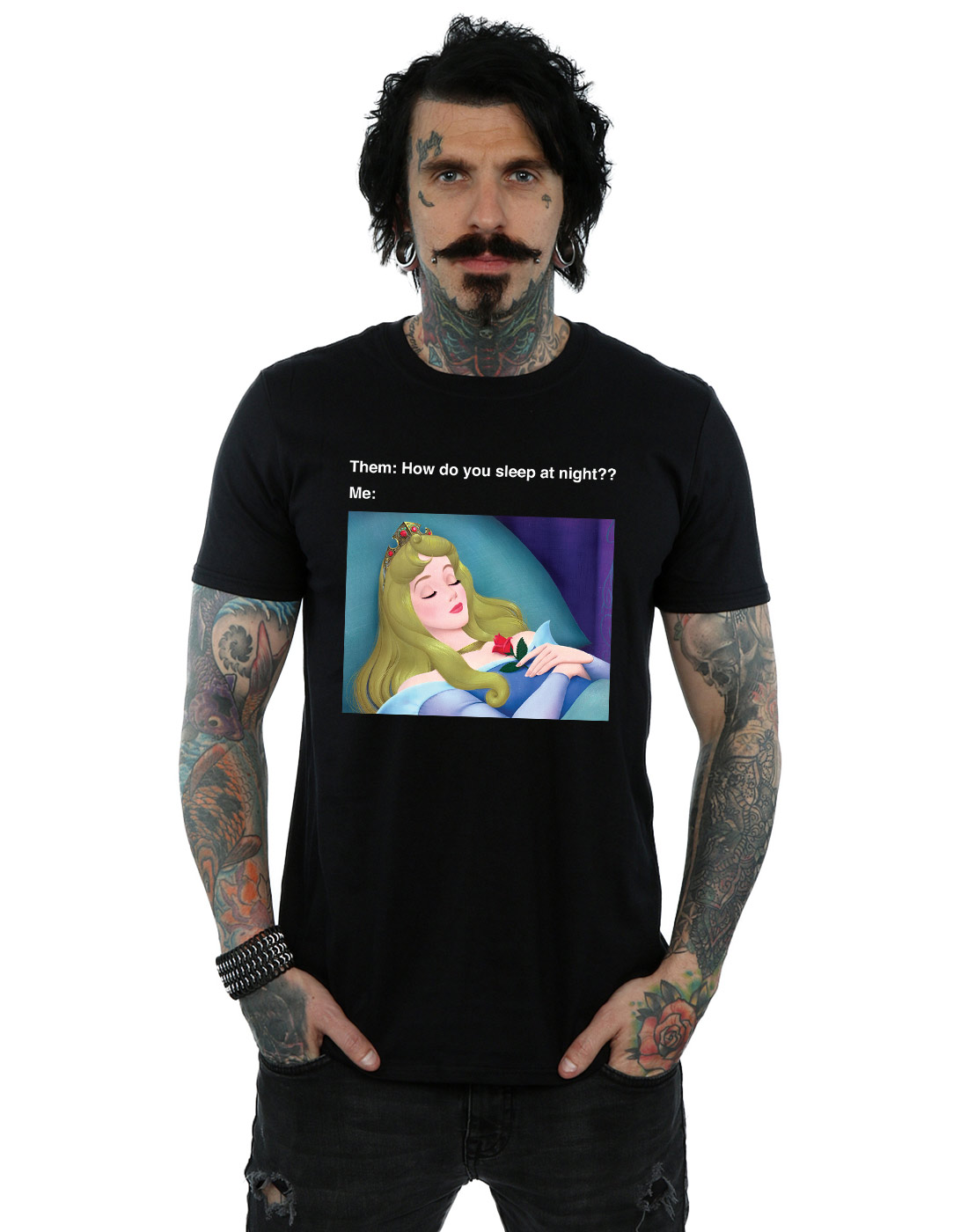 Disney Herren Sleeping Beauty Meme T-Shirt - Bild 6 von 17