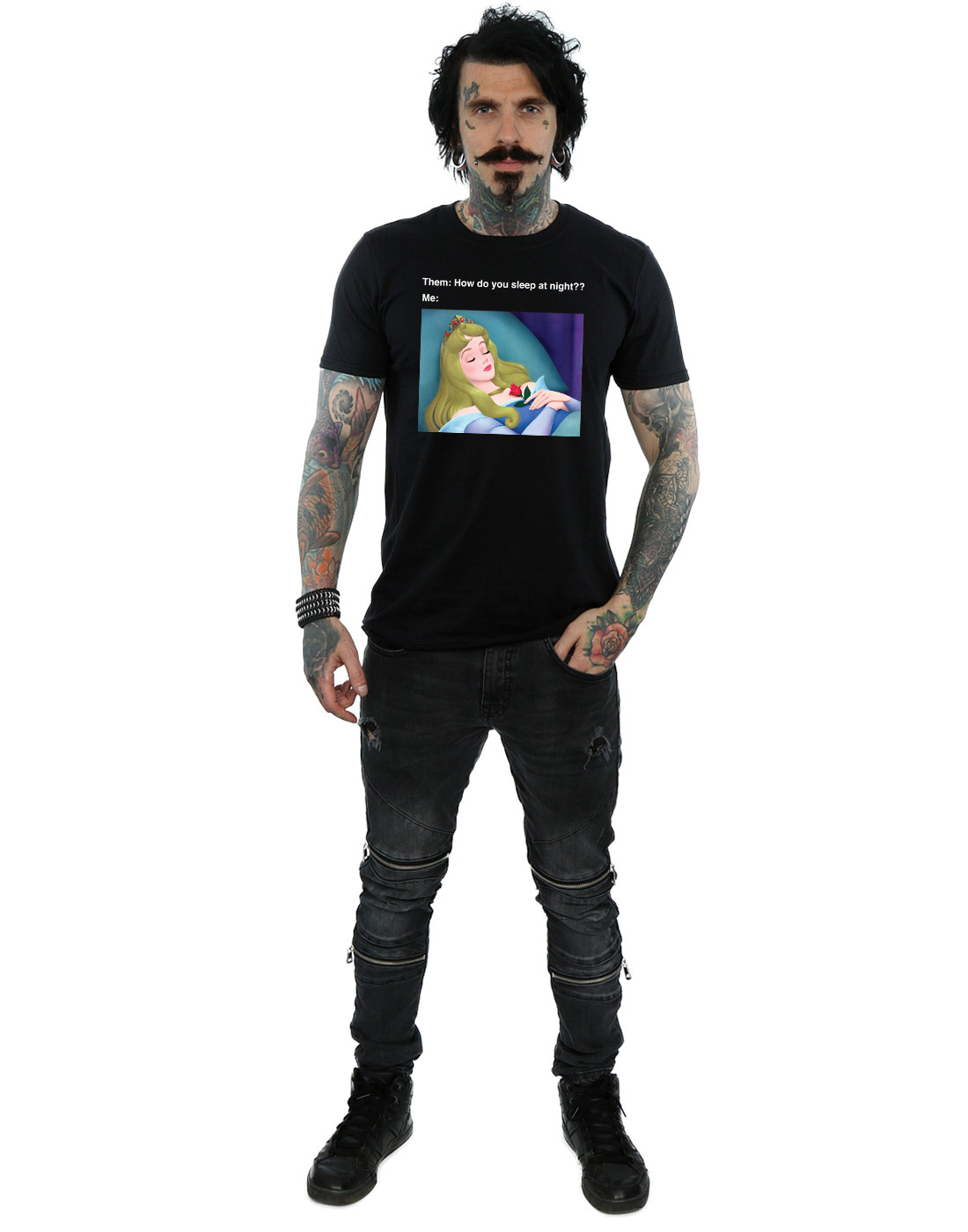 Disney Herren Sleeping Beauty Meme T-Shirt - Bild 9 von 17