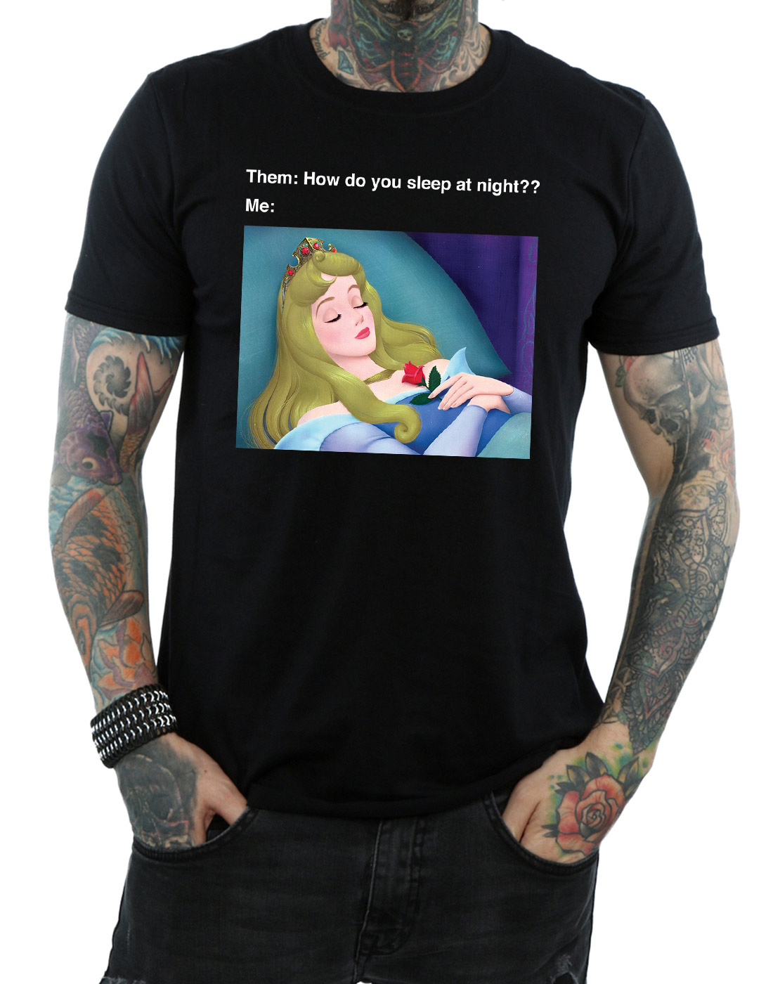 Disney Herren Sleeping Beauty Meme T-Shirt - Bild 8 von 17