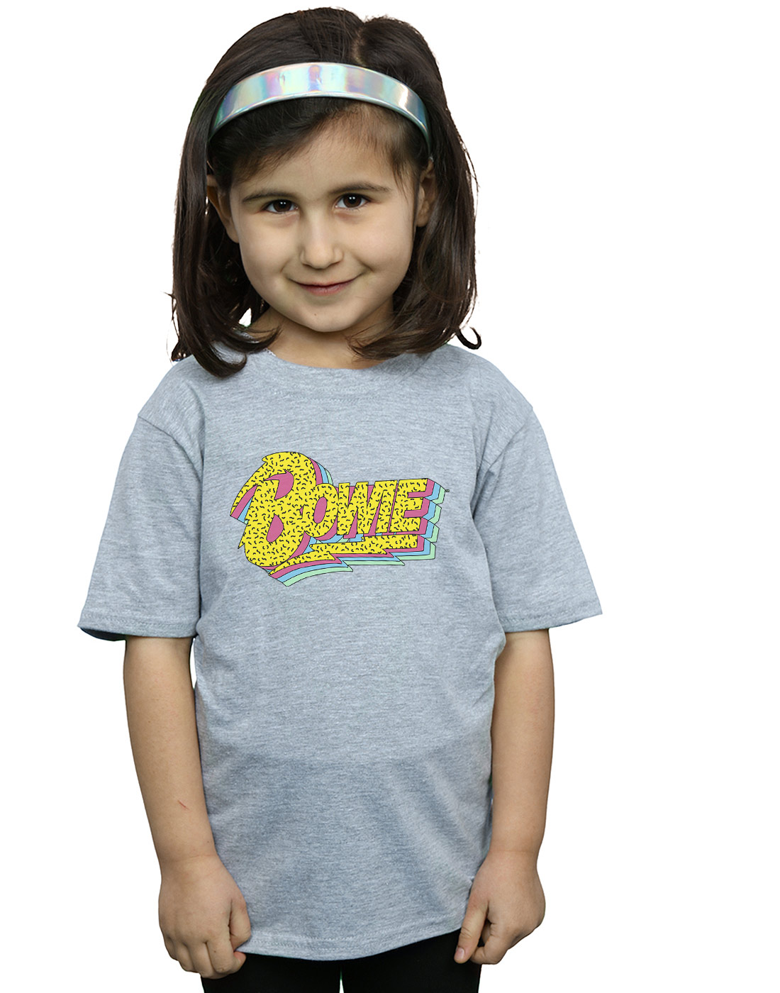 David Bowie Girls Moonlight 90s Logo T-Shirt - Picture 6 of 9