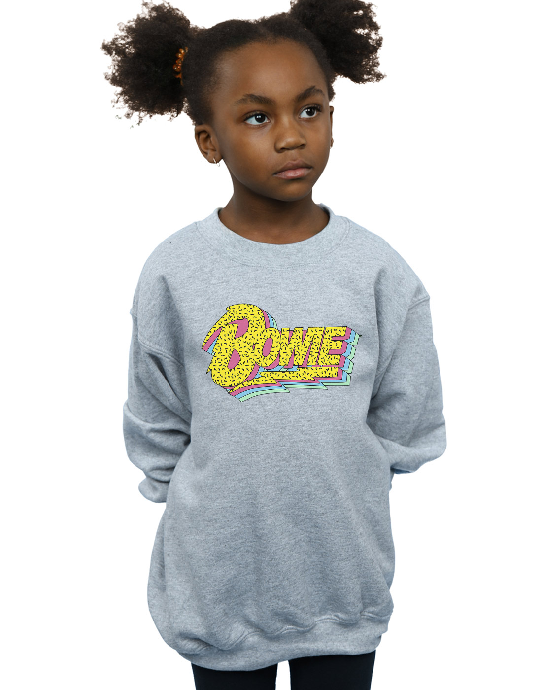 David Bowie Girls Moonlight 90s Logo Sweatshirt - Picture 6 of 9