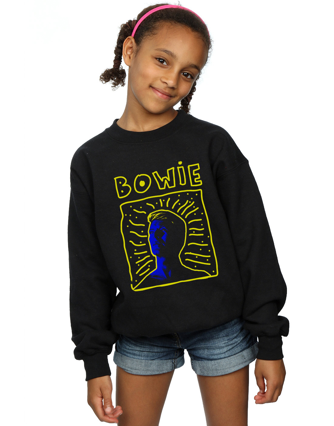 David Bowie Girls 90s Frame Sweatshirt - Picture 4 of 11