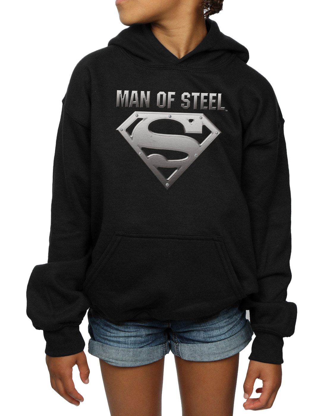 DC Comics Girls Superman Man Of Steel Shield Hoodie - Picture 8 of 13