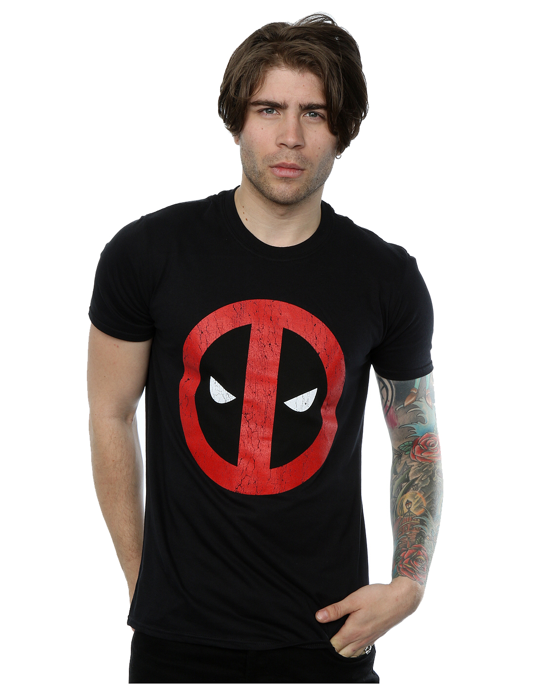 Marvel Deadpool Craced logo Men/'s long sleeves top size M new with tag #58