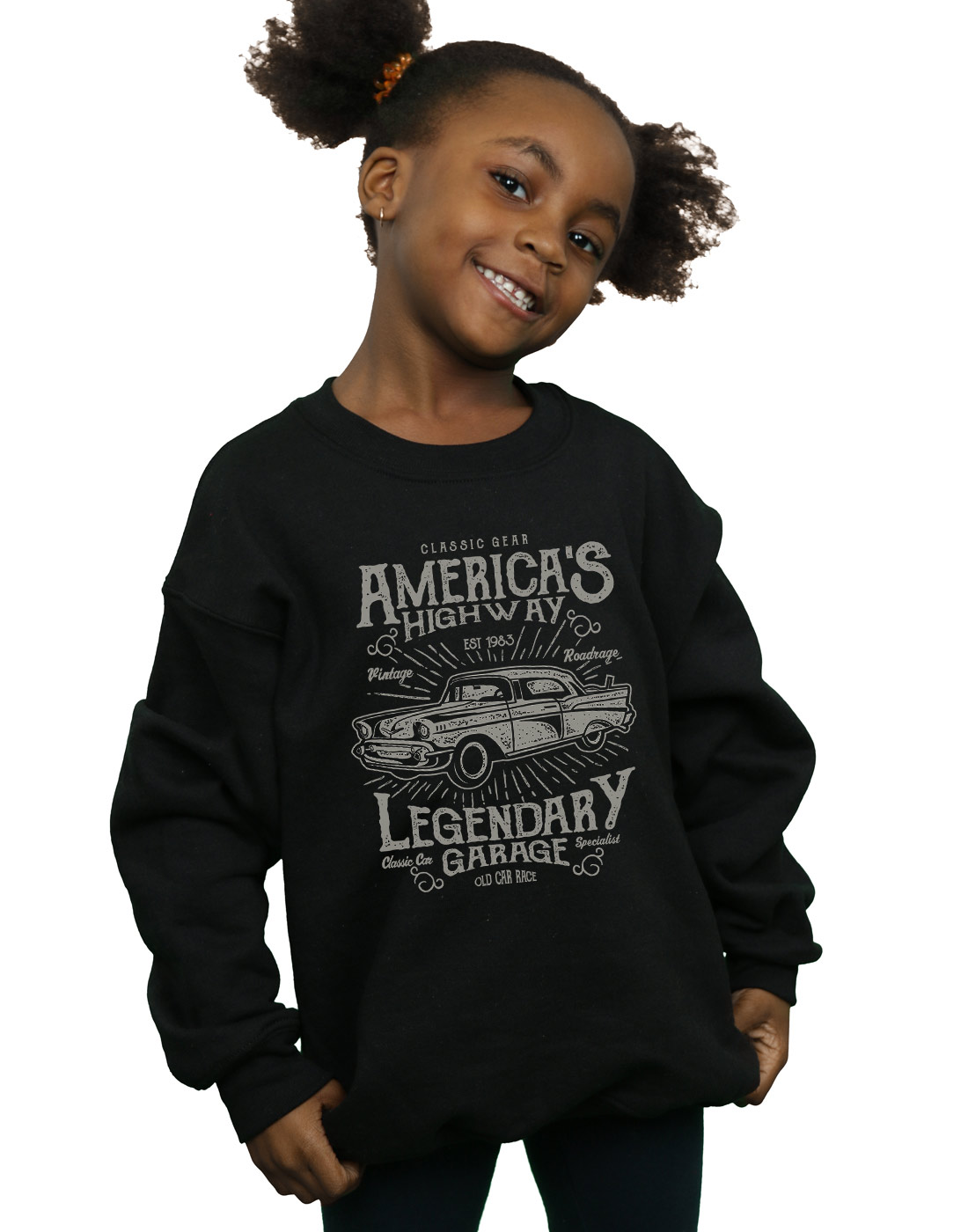 ABSOLUTECULT Drewbacca Girls Americas Highway Sweatshirt ABSOLUTECULT Drewbacca Girls Americas Highway Sweatshirt