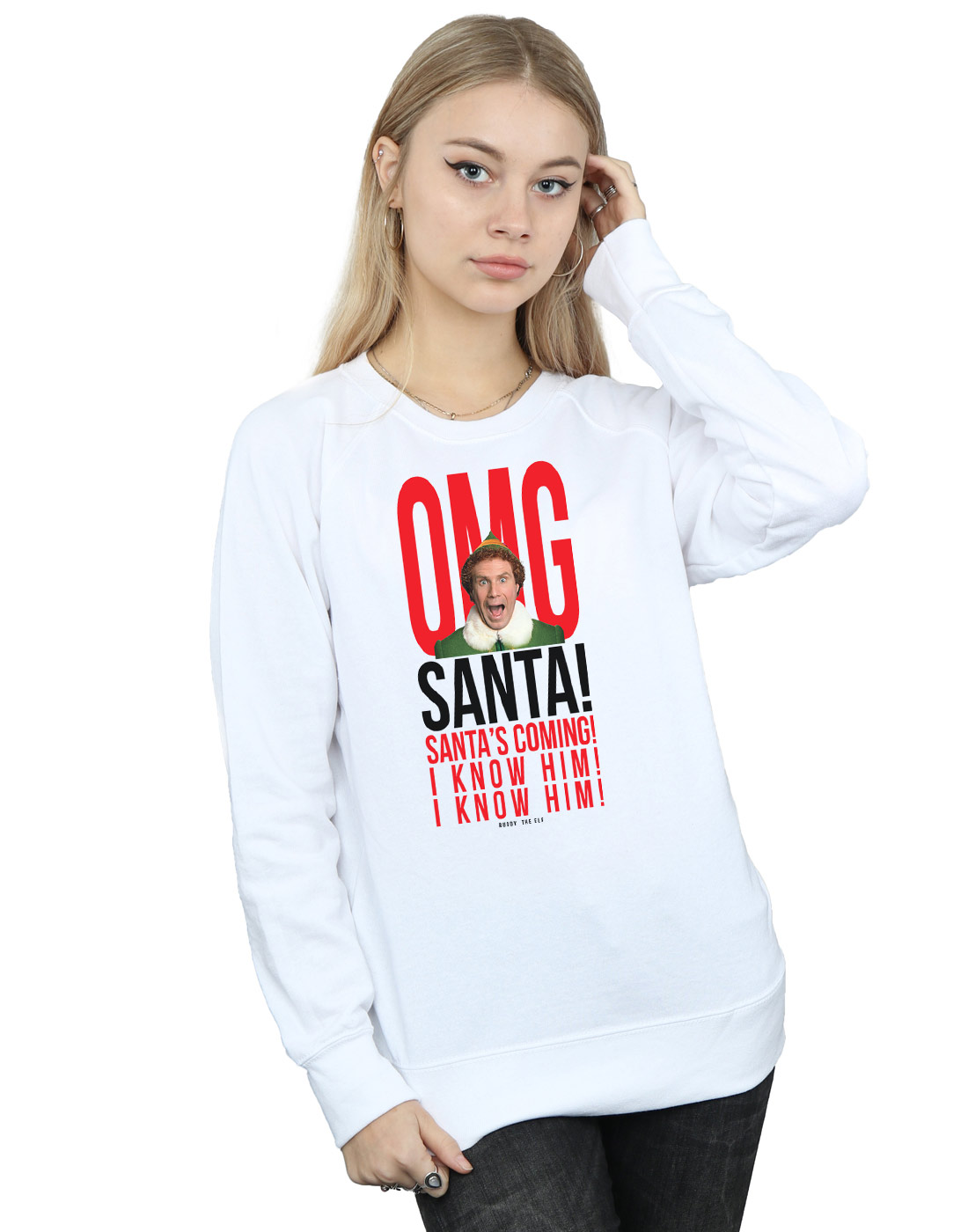omg santa i know him sweatshirt