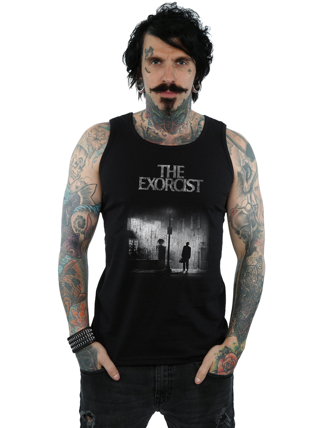 The Exorcist hombre Mono Distressed Poster Tank Top