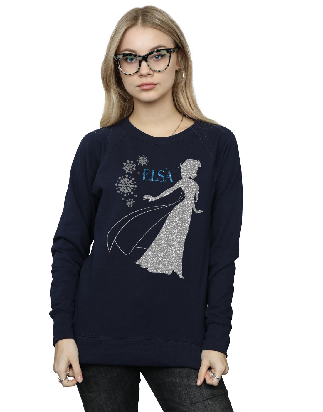 Disney Frozen Christmas Elsa /& Anna Felpa Donna