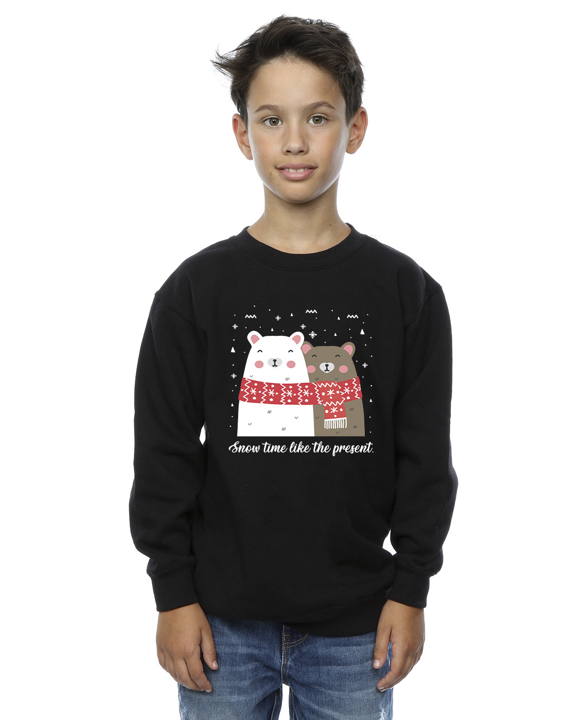 Christmas Boys Bear Snow Sweatshirt - Picture 4 of 7