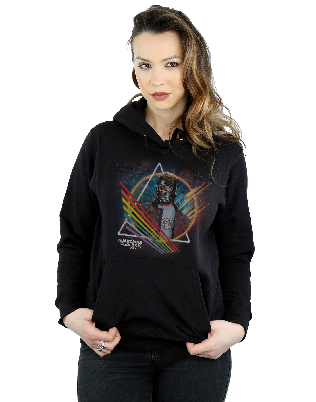 Marvel Donna Guardians of the Galaxy Neon Star Lord Masked Felpa Con Cappuccio Marvel Donna Guardians of the Galaxy Neon Star Lord Masked Felpa Con Cappuccio