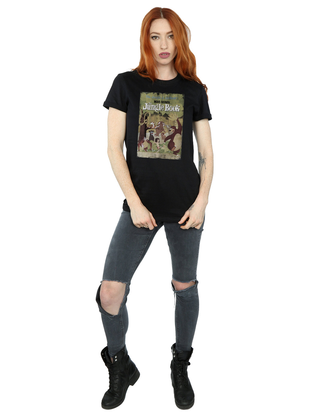 Disney Women's The Jungle Book Retro Poster Boyfriend Fit T-Shirt - Picture 9 of 13