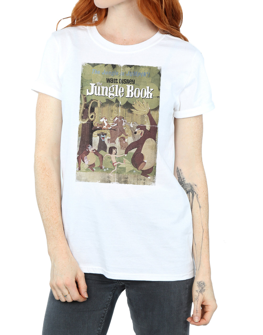 Disney Women's The Jungle Book Retro Poster Boyfriend Fit T-Shirt - Picture 12 of 13