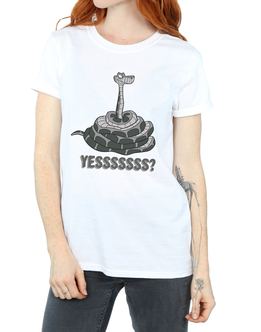 Disney Women's The Jungle Book Kaa Yesssss Boyfriend Fit T-Shirt - Picture 8 of 29