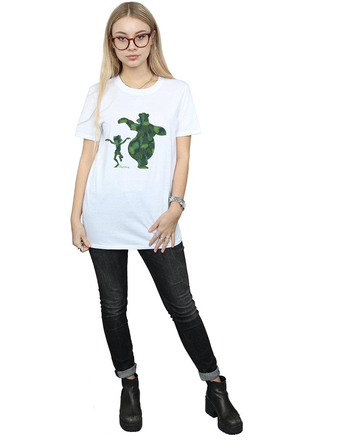 Disney Women's The Jungle Book Mowgli And Baloo Dance Boyfriend Fit T-Shirt - Picture 9 of 29