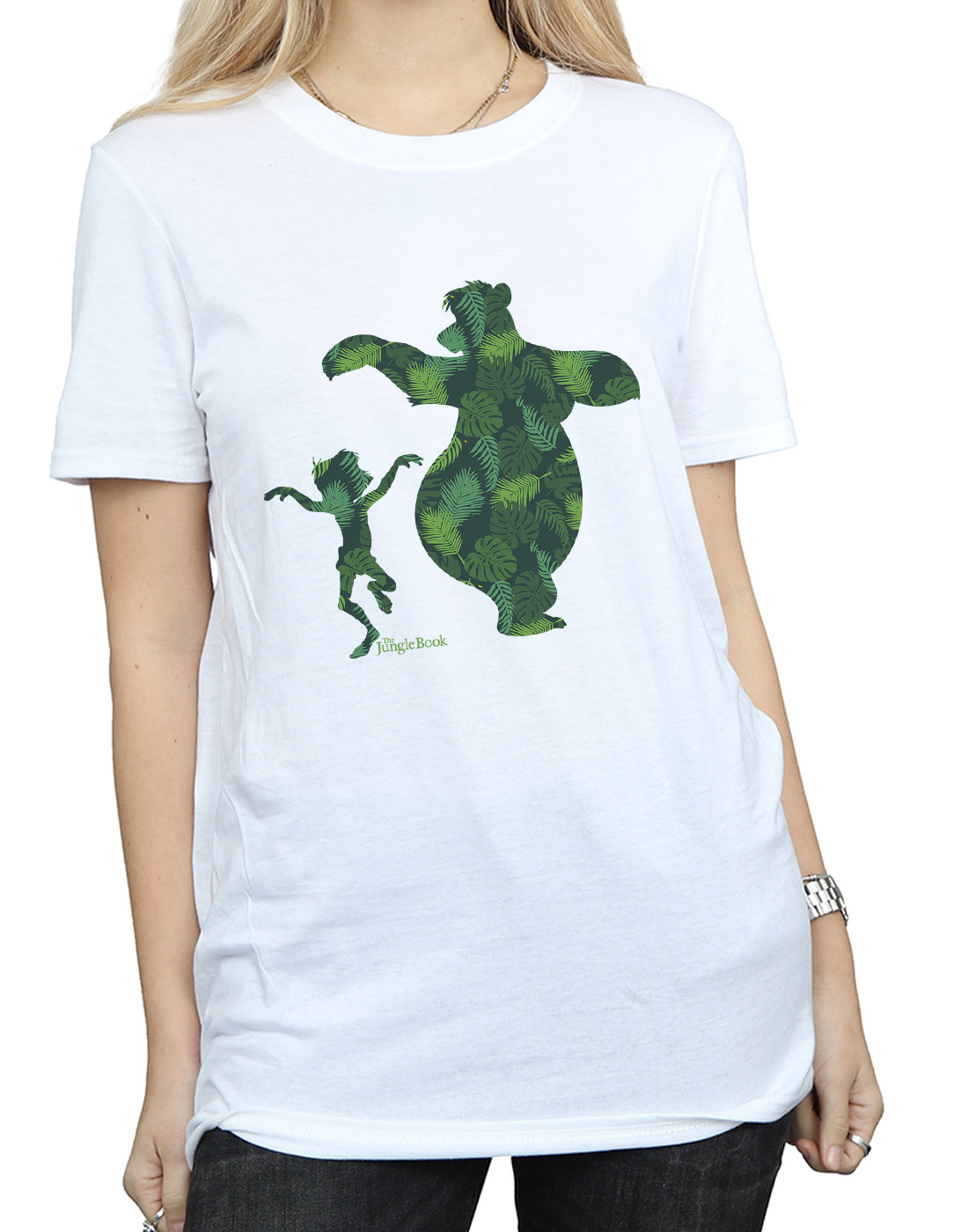 Disney Women's The Jungle Book Mowgli And Baloo Dance Boyfriend Fit T-Shirt - Picture 8 of 29
