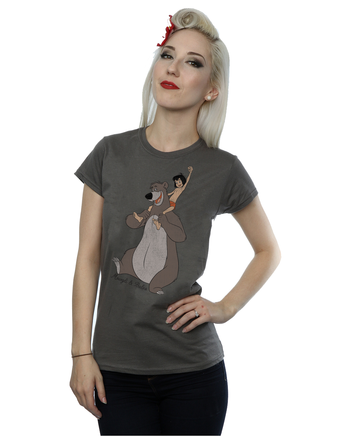 Disney Women's The Jungle Book Classic Mowgli And Baloo T-Shirt - Picture 13 of 17