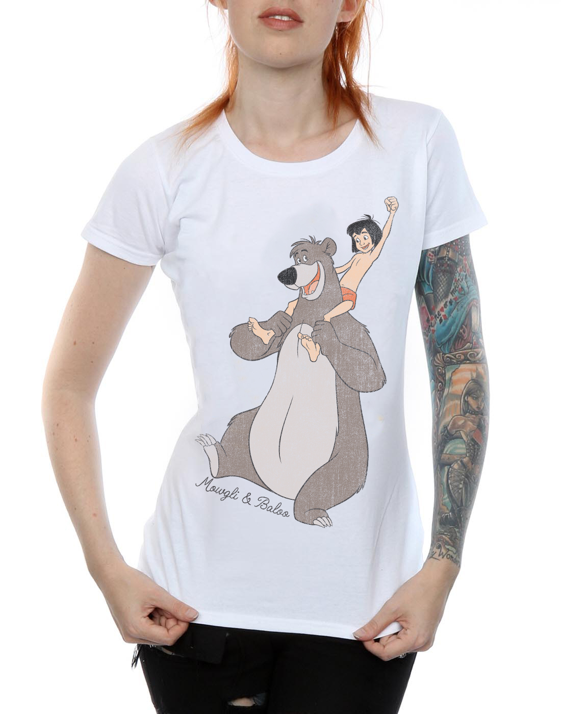 Disney Women's The Jungle Book Classic Mowgli And Baloo T-Shirt - Picture 16 of 17