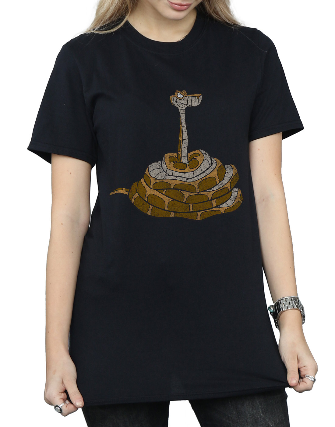 Disney Women's The Jungle Book Classic Kaa Boyfriend Fit T-Shirt - Picture 8 of 13