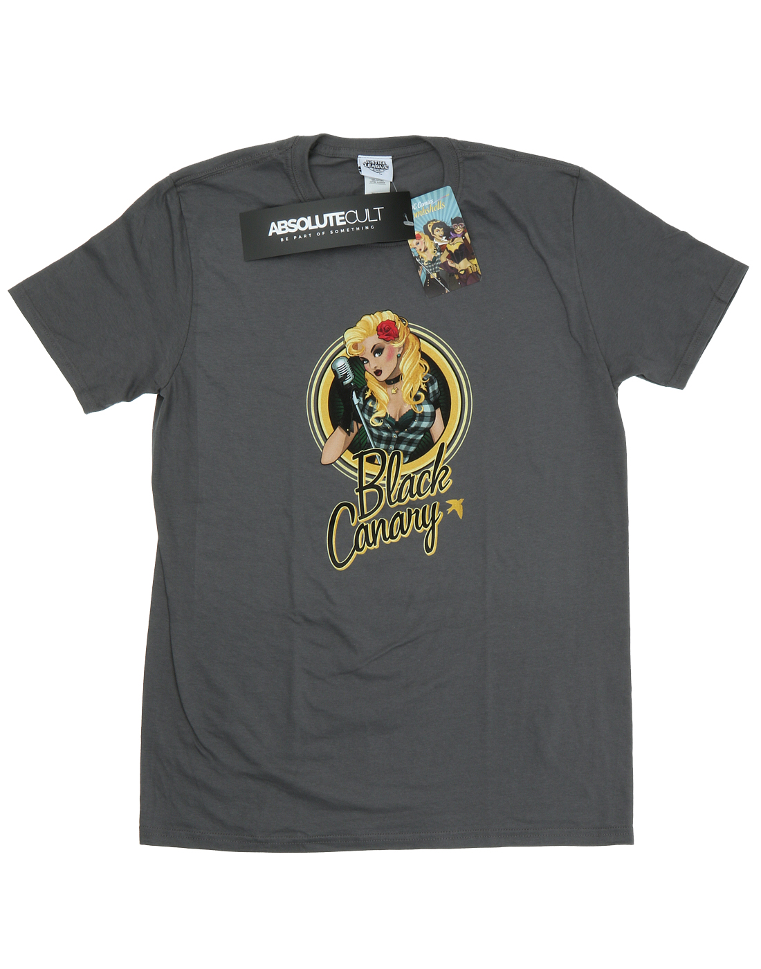 DC Comics Men's DC Bombshells Black Canary Badge T-Shirt - Picture 7 of 13