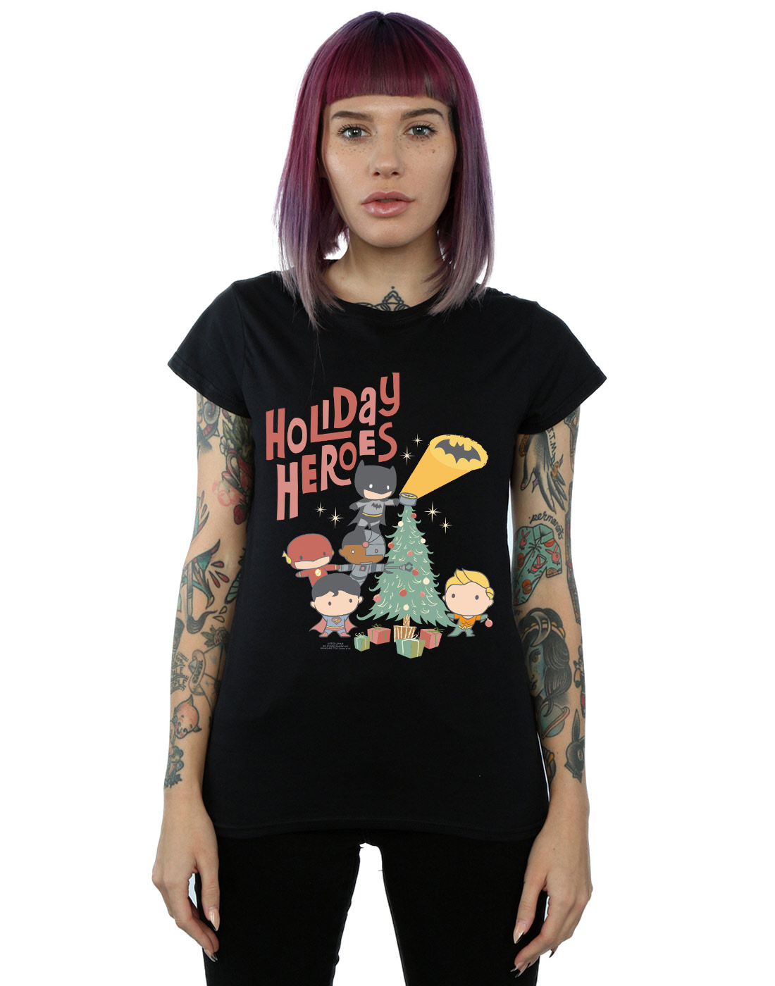 DC Comics Donna Justice League Holiday Heroes Maglietta
