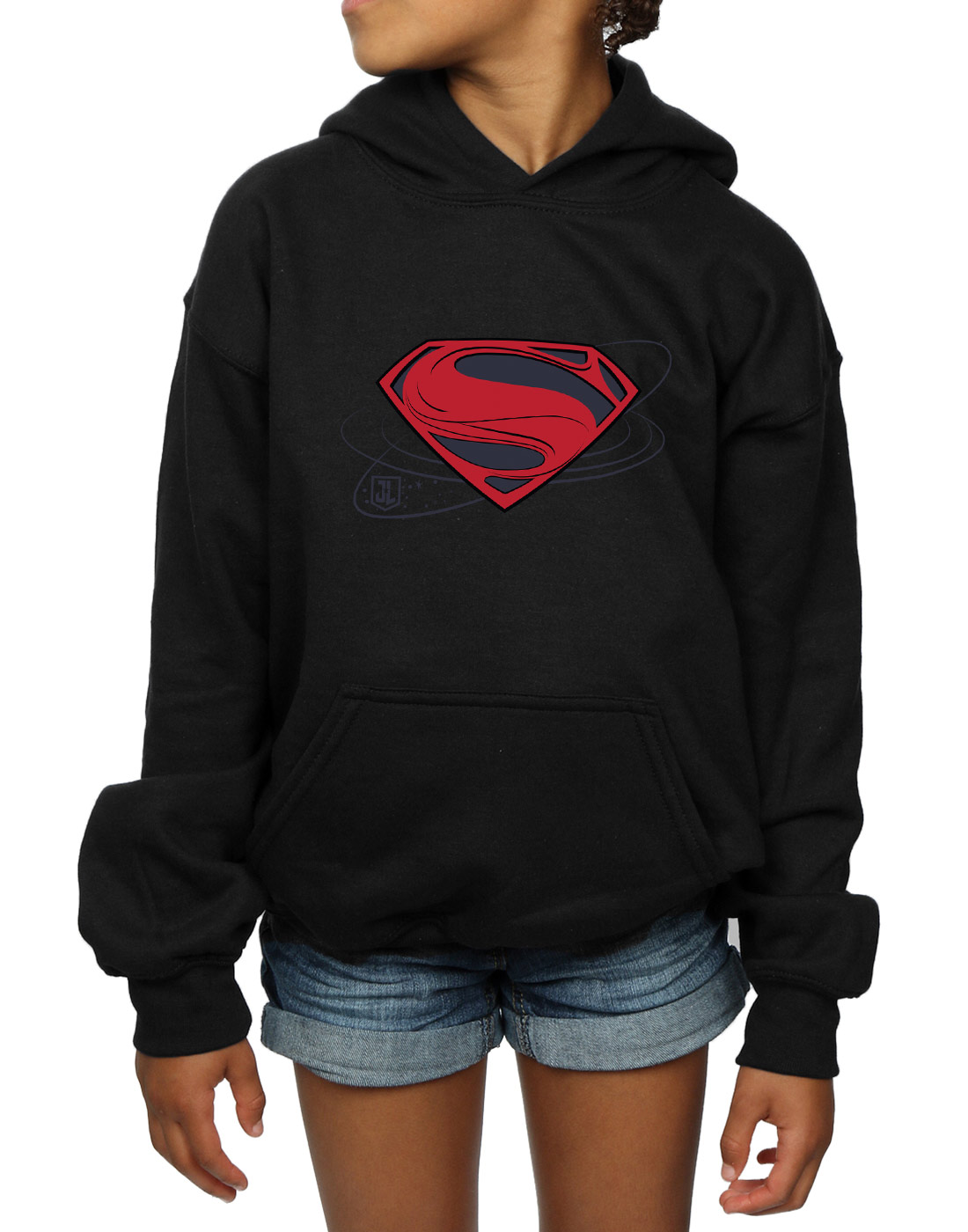 DC Comics Girls Justice League Movie Superman Logo Hoodie - Picture 8 of 17